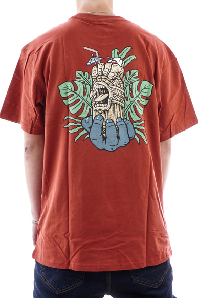 Santa Cruz T-Shirt - Tiki Hand Strip (dunkler Rost)