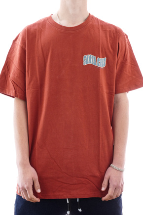 Santa Cruz T-Shirt - Tiki Hand Strip (dunkler Rost)
