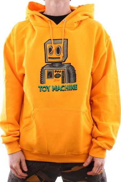 Toy Machine Sweatshirt - Pen & Ink Roboter gold