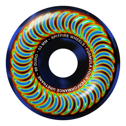 Spitfire Wheels - F4 99du Classic Swirl Radioactive (schwarz/blau)53mm