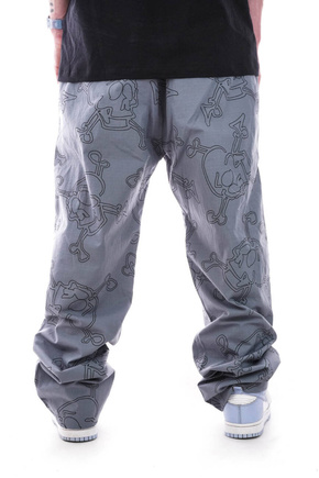 Krooked Hosen - Style Eyes Ripstop Double Knee grau