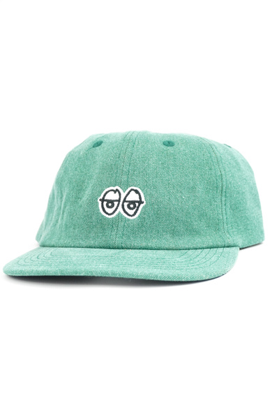 Krooked Baseballkappe - Eyes Strapback (grüner Jeansstoff)