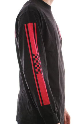 Ace - Retro-Jersey-Langarmshirt schwarz