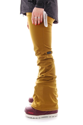 Damen-Snowboardhose L1 Premium Goods - Heartbreaker Twill tabacco