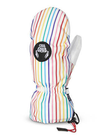 Crab Grab Snowboard Handschuhe - Cinch Youth Mitt (Regenbogenstreifen)