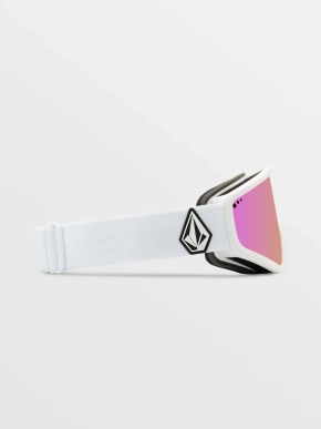 Volcom Attunga Goggles - Mattes Weiß/Rosa Chrom + Gelb