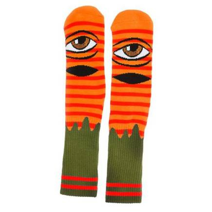 Toy Machine Socken - Sect Eye Stripe (army/orange)