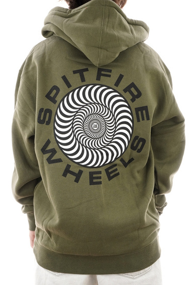 Spitfire Sweatshirt - Zip Classic 87' Swirl (arm/schwarz)