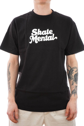 Skate Mental T-shirt - Script (schwarz)