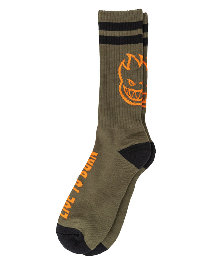Spitfire Socken - Head Up (oliv/orange/schwarz)