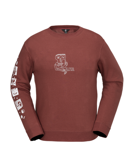 Volcom Sweatshirt - Essential Crew (Rotholz)