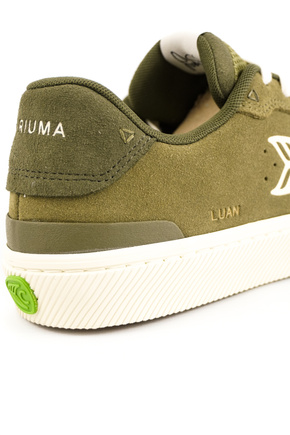 Cariuma Schuhe - Luan Pro Olive Grün Wildleder Elfenbein Logo Burnt Olive Sneaker
