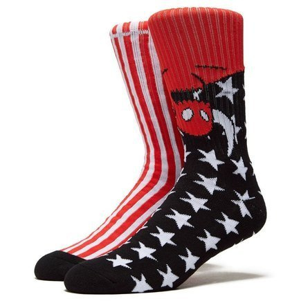 Toy Machine Socken - American Monster (schwarz/rot)