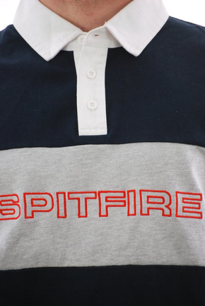 Spitfire Longsleeve - Rugby Geary navy/heather grey/white