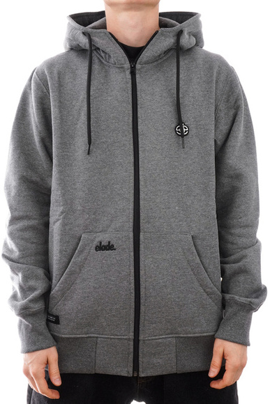 Sweatshirt Elade - Zip Hoodie Mini Logo (grau)