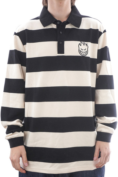 Spitfire Longsleeve - Bighead Rugby Geary aus weiß/schwarz