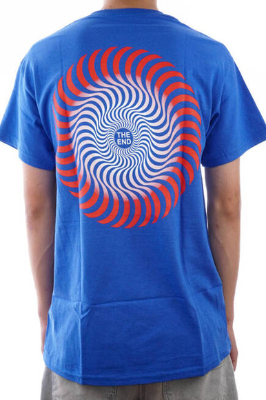 Spitfire T-Shirt - Classic Swirl Fade royal/rot/weiß