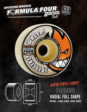 Spitfire-Räder - F4 Radial Full (natur/orange)