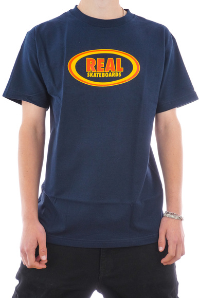 T-Shirt Real - Oval (navy/rot/gold)