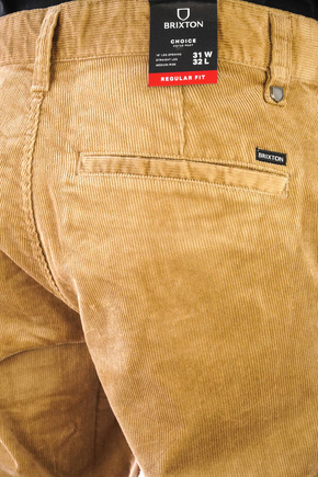 Brixton Hose - Choice Chino (khakifarbener Cord)