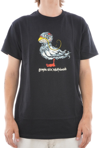 Antihelden-T-Shirt - Grimple Pigeon (schwarz/mehrfarbig)