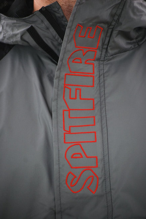 Spitfire Jacket - Hombre Anorak schwarz/grau/rot