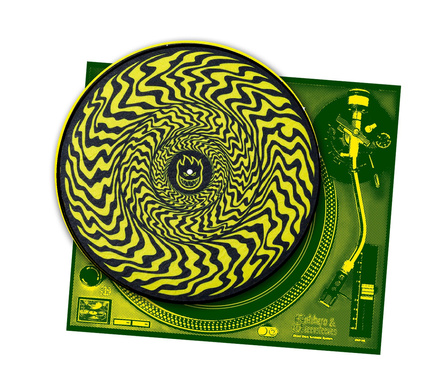 Spitfire Plattentellermatte - Sliptmat Classic Swirl (gelb/schwarz)
