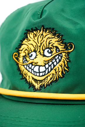 Antihelden-Baseballmütze - Grimple (dunkelgrün/orange)