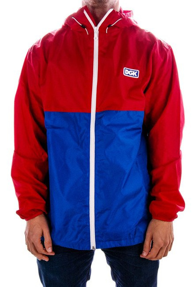 DGK Jacke - Pier Windbreaker rot/blau